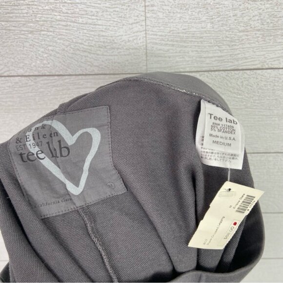 NWT FRANK & EILEEN Tee Lab Super Cropped Legging Gray Grey Medium Capri Casual - Picture 2 of 3